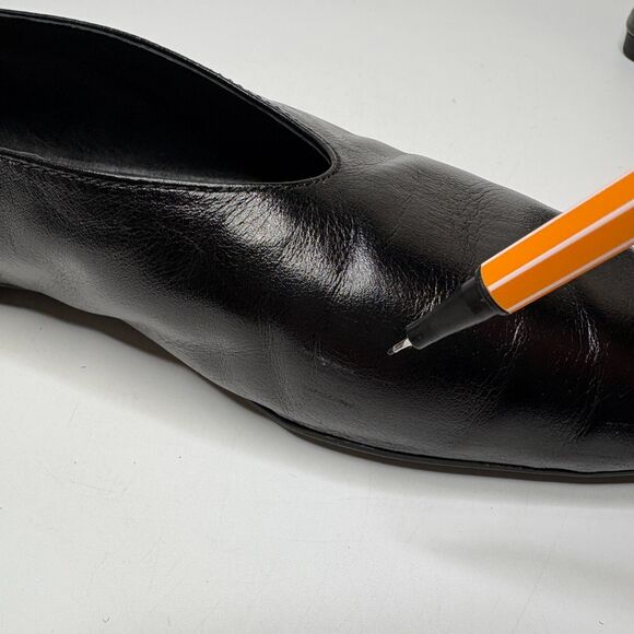 JEFFREY CAMPBELL Black Ballet Flats Stylish Modern Look Womens Size 8.5 - Picture 9 of 9